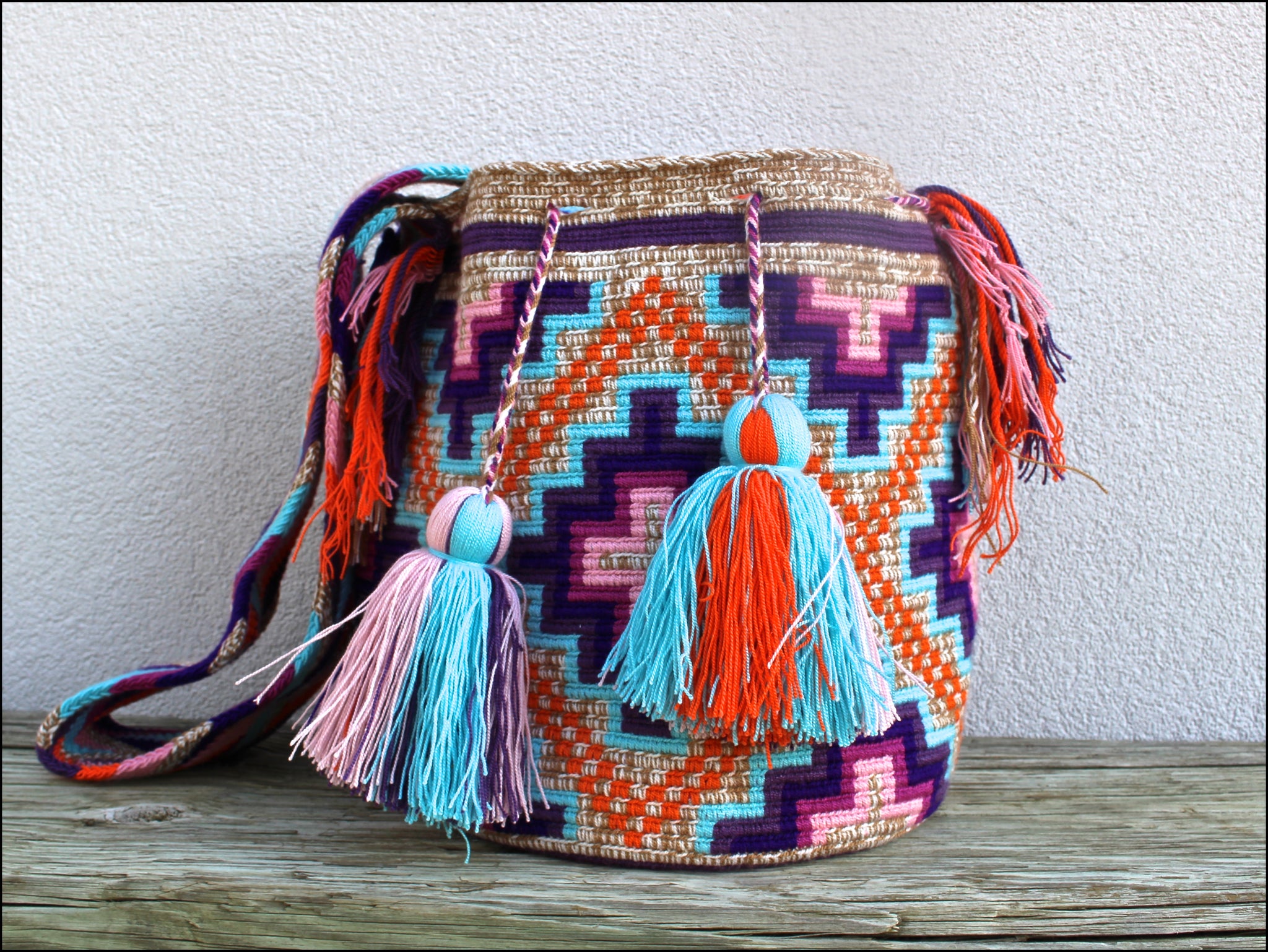 THE PERFECT BAG MEDIUM - MEXICO COLLECTION - PLUM & WHITE EMBROIDERED –  Nena & Co.